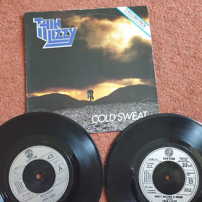 THIN LIZZY, ''Cold Sweat''. 1983 UK 7'' vinyl Two Disc set.