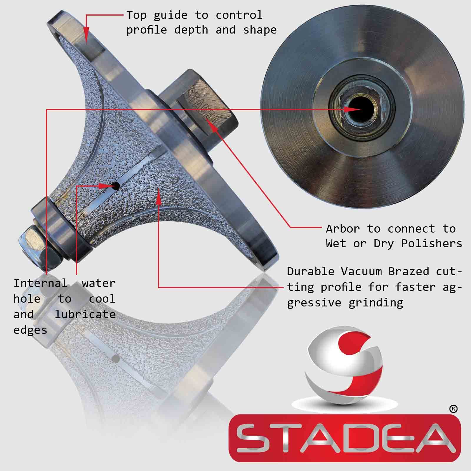 Stadea Dry Diamond Polishing Pads 4 Inch Set For Granite Concrete Marble Stone Glass Polishing Series Super A Granite Countertop Edges Concrete Stone Granite