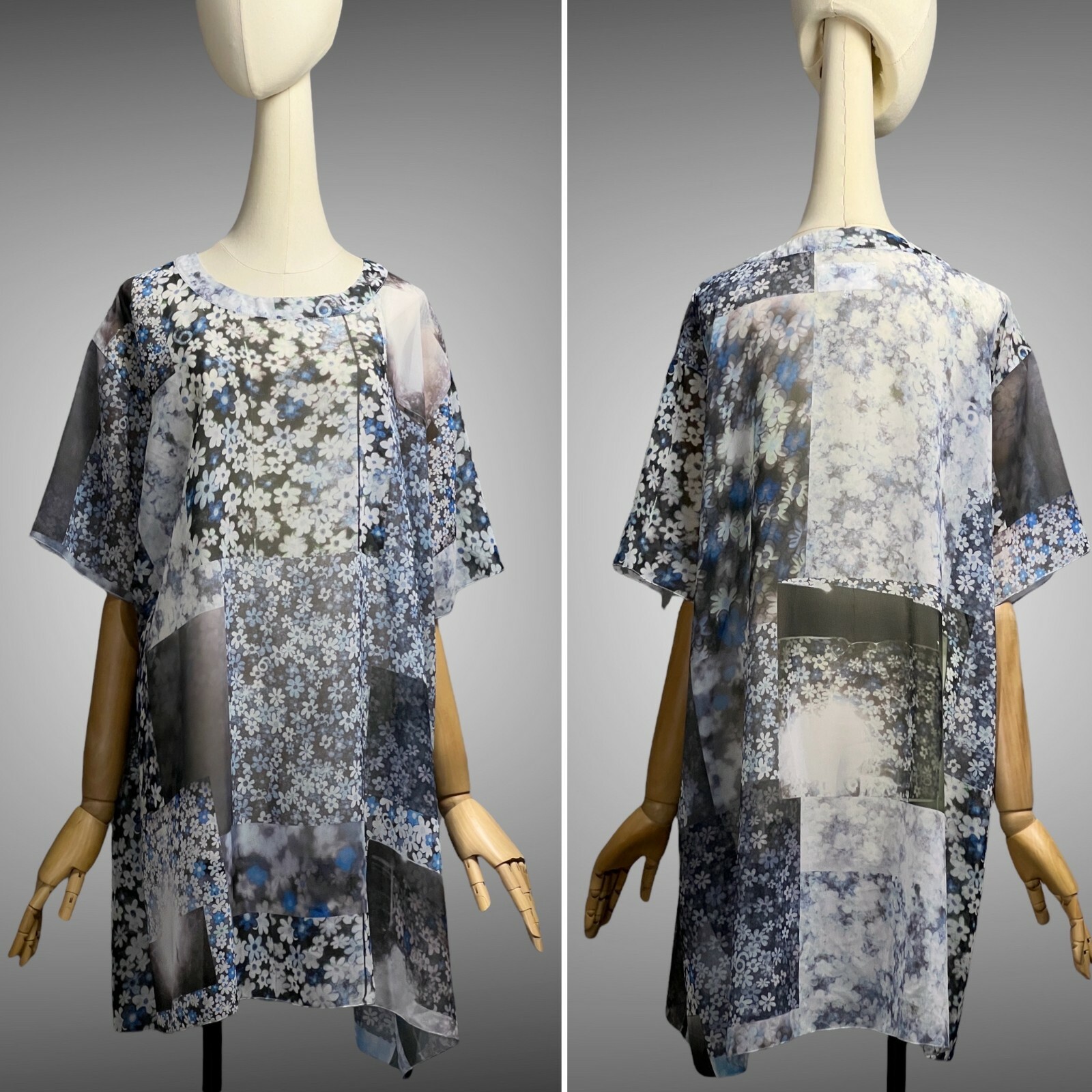 MAISON MARTIN MARGIELA MM6 Dress Sz 40 Floral Patchwork