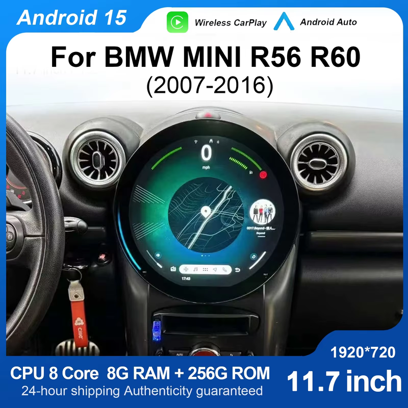 Android Car Radio for BMW MINI R56 R60 2007-2016 Multimedia Player Supports CarP