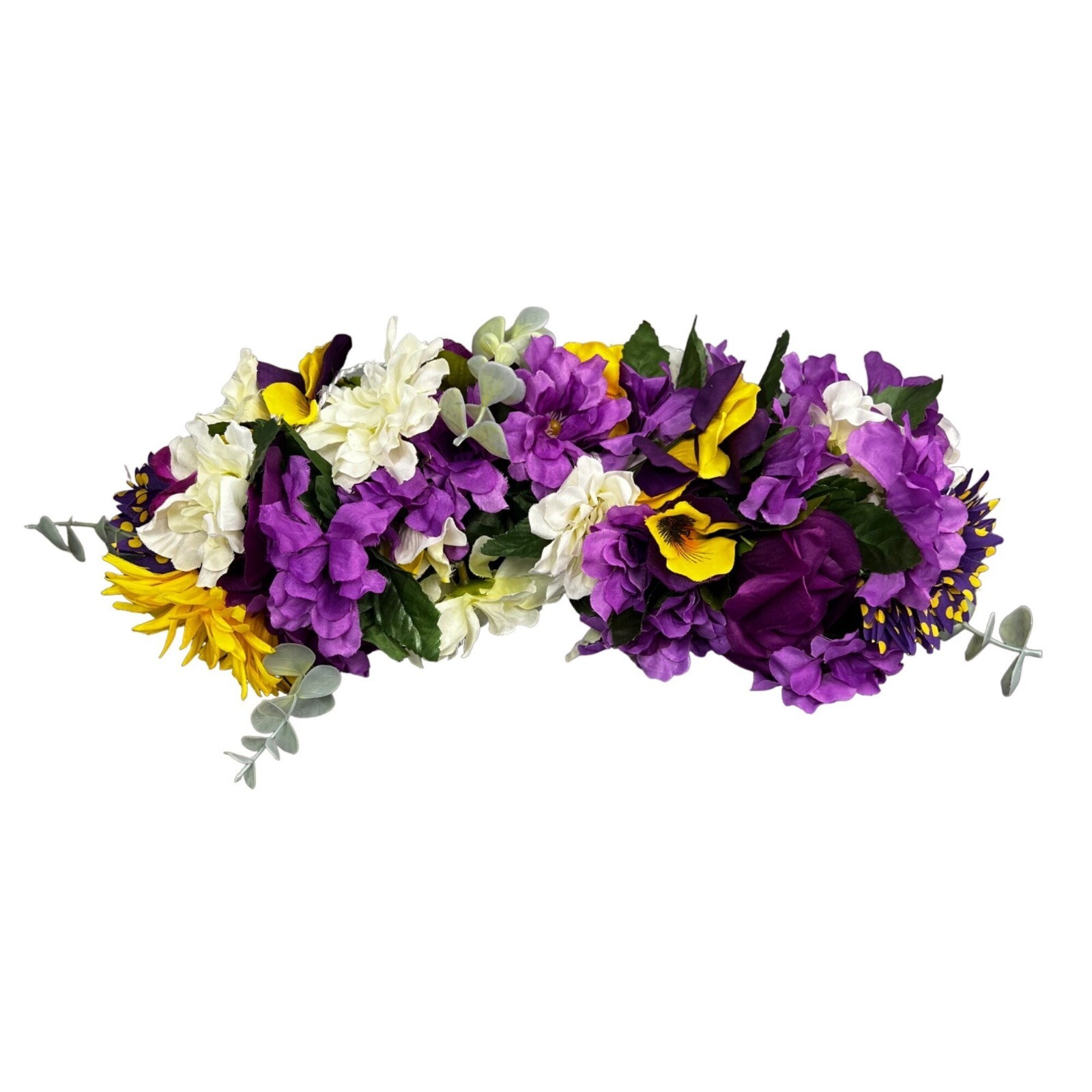 botanical swag wild flowerＡ Amazon.com: MOTUZP 15.7inch Floral Swag, White Mixed Spring