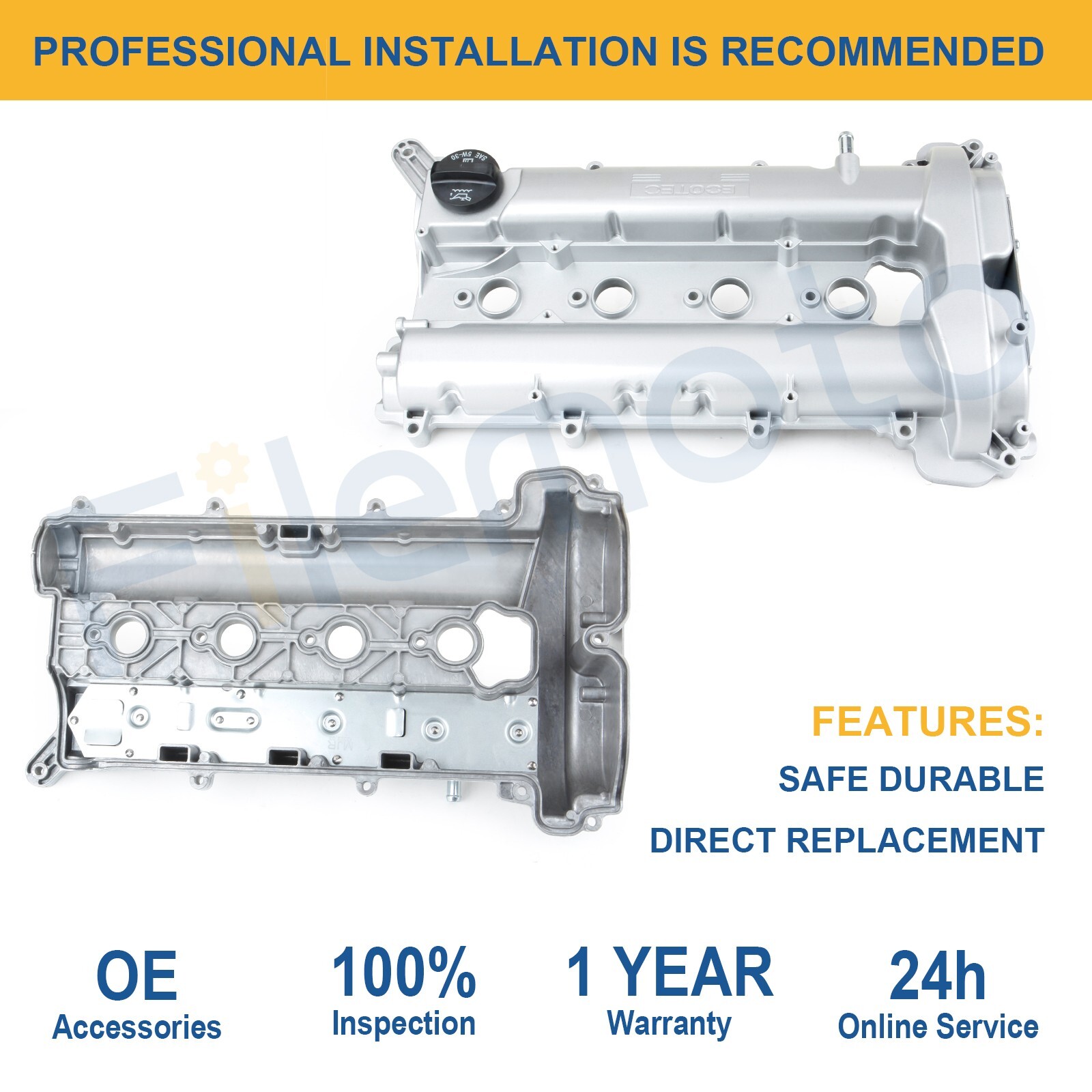 Engine Valve Cover for 10-17 GMC Terrain Chevrolet Equinox Buick 12610279 2.4L