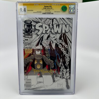 Image Comics Spawn #10 May 1993 Signed by Todd McFarlane Graded 9.4 CGC