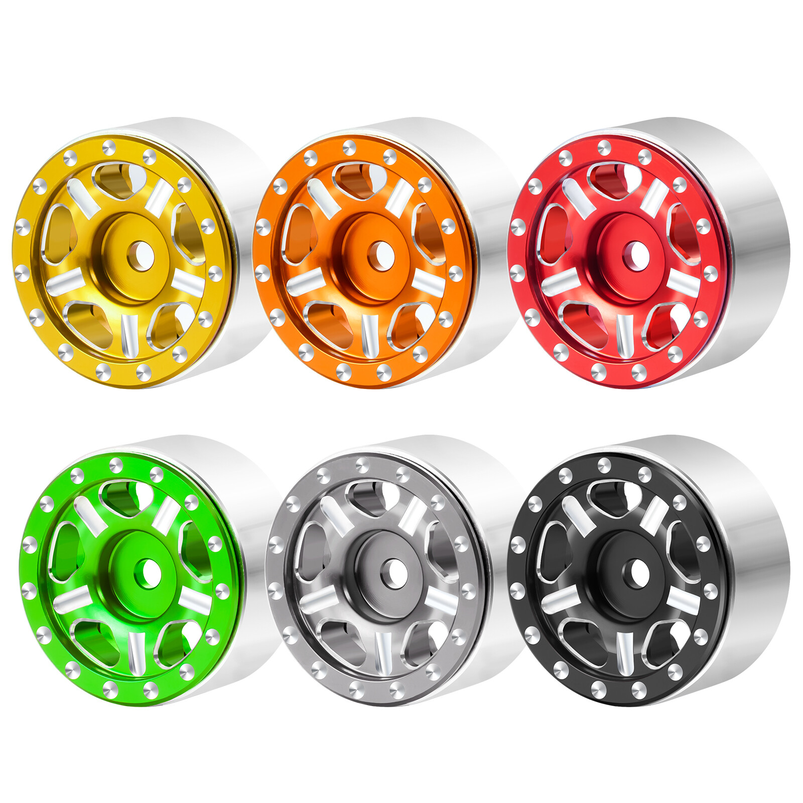 FLYXM 4PCS Wheel Rims Tires Kit For RC Kyosho MINI-Z 4x4 1/18 Jimny 1/24 SCX24