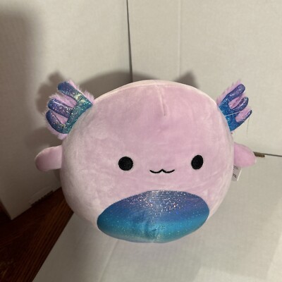 Squishmallow Monica the Purple Axolotl Iridescent Belly, Gills KellyToy NWT Tags