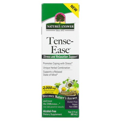 Tense-Ease, без спирта, 2000 мг, 2 жидких унции (60 мл)