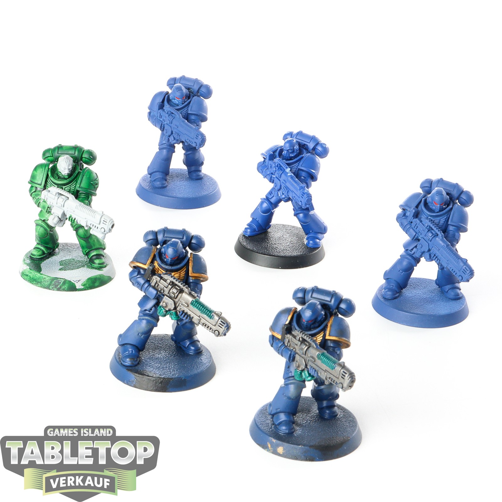Space Marines - 6 x Primaris Hellblasters - teilweise bemalt