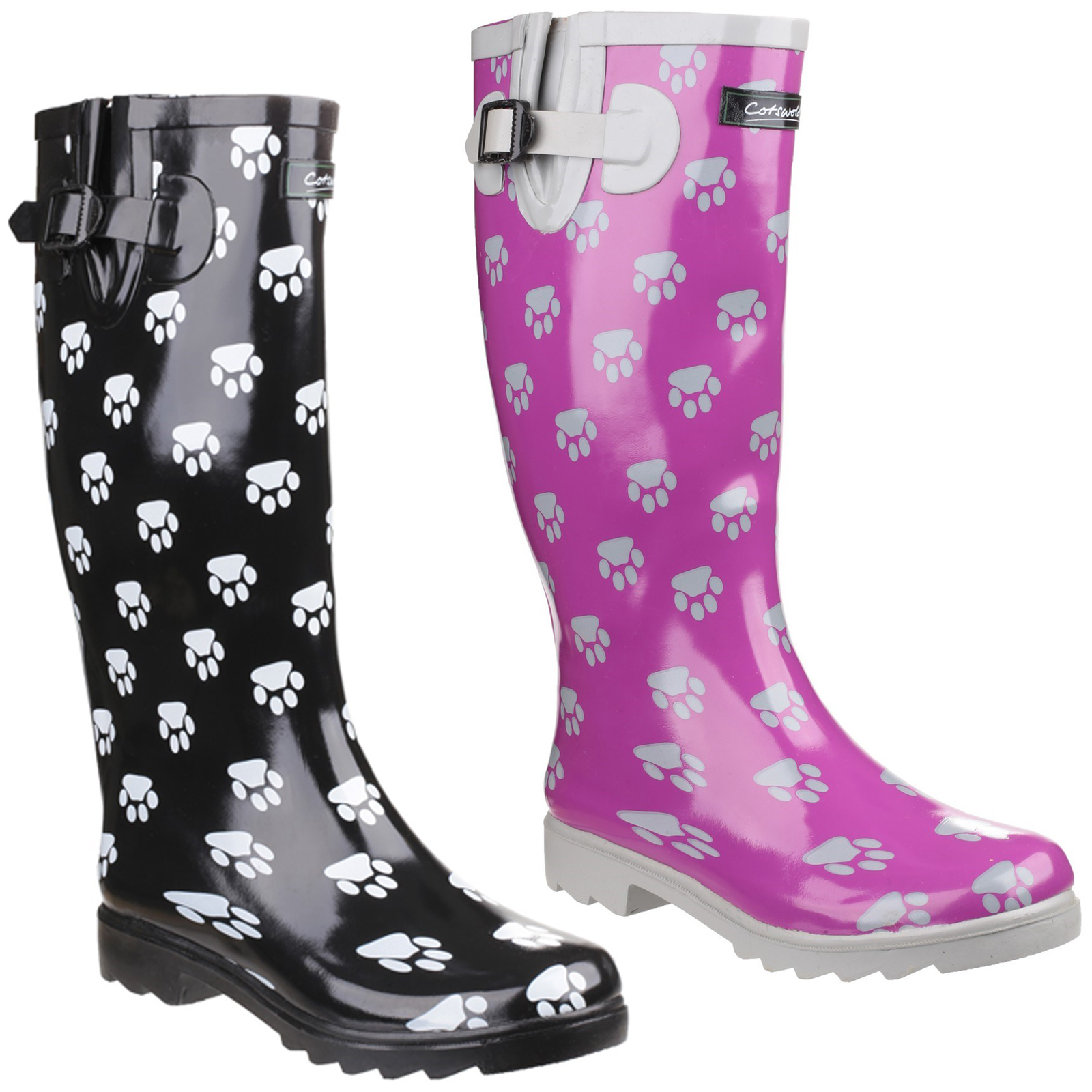 paw print wellies