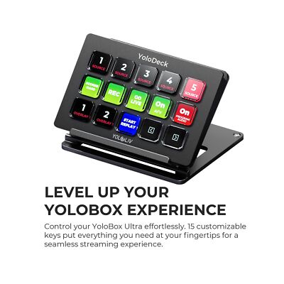 YOLOLIV YoloDeck, Studio Controller Keyboard, 15 Customizable LCD Keys, Trigg...
