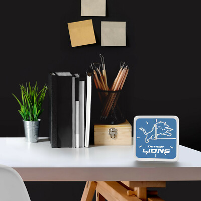 NFL Detroit Lions Home Office Room Decor Wall Desk Clock Magnet 6"x6"