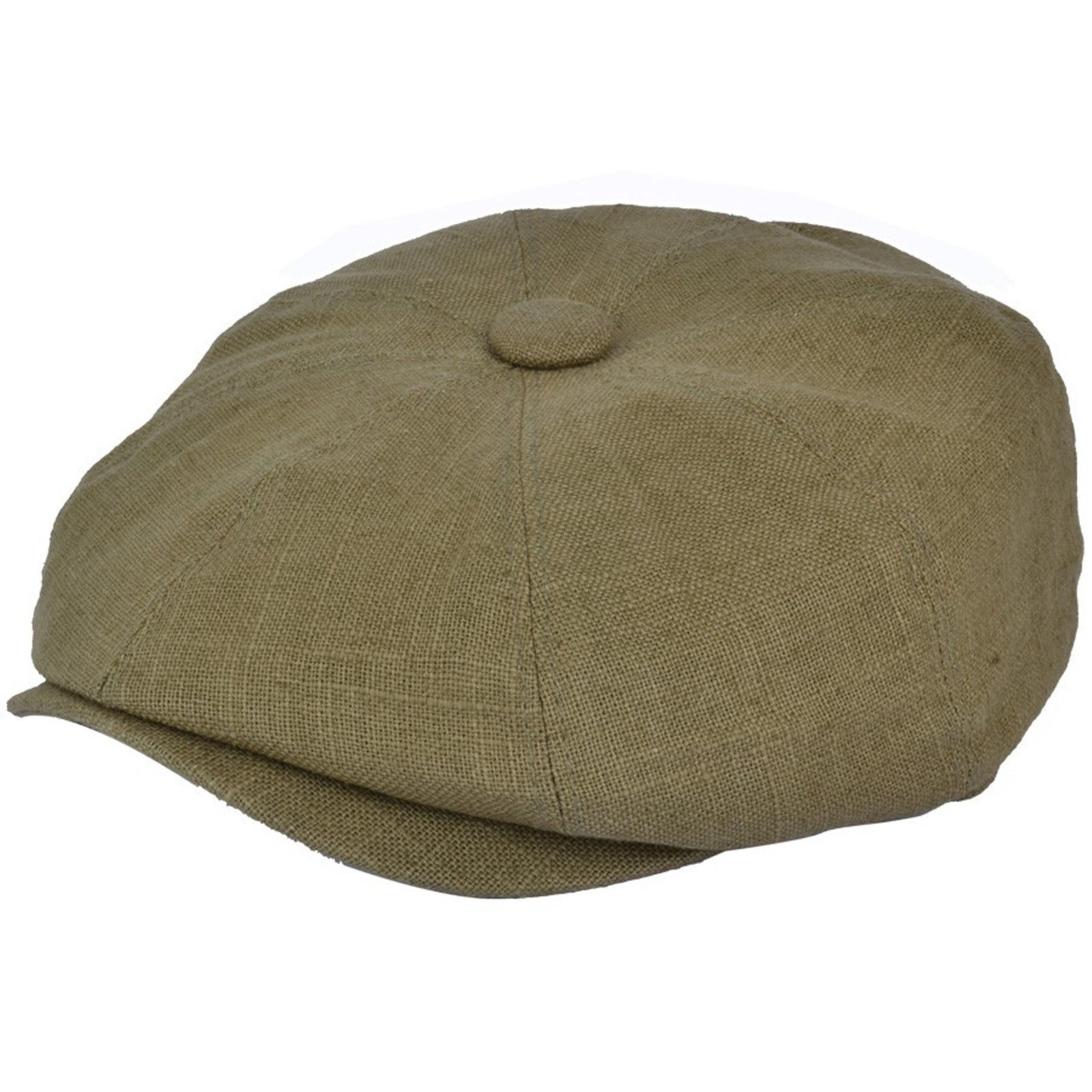 Unisex Lightweight 8 Panel Linen Summer Bakerboy Newsboy Style Flat Cap