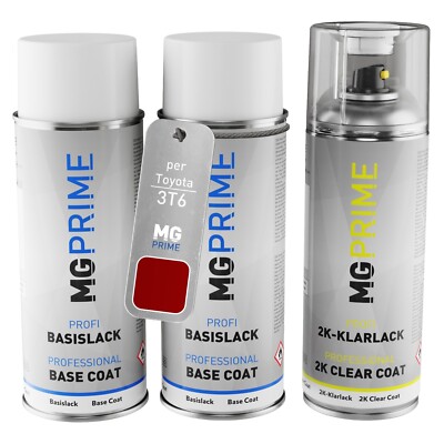 Vernice per auto Bombolette spray 2K per Toyota 3T6 Crimson Apark Red Metallic