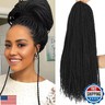 Crochet Braids Senegalese Twist Crochet Hair 7 Packs Pre Looped Micro Senegalese Twist Braiding Hair Ombre Crochet Braids for Women (18inch, 1B)