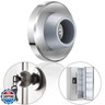 Blulu Concave Wall Door Stopper Door Bumper Stainless Steel Wall Protector Flush Bumper with Grey Rubber Concave Knob Cover Stopper(Silver,4 Pieces)