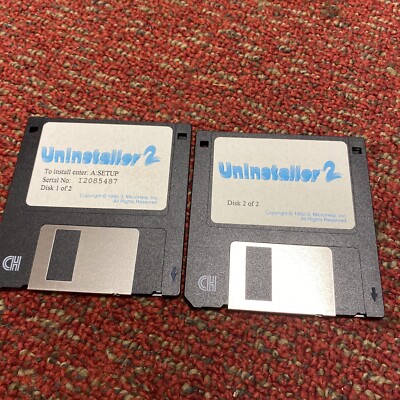 MicroHelp Uninstaller PC  Utilities For Windows 3.5'' FLOPPY