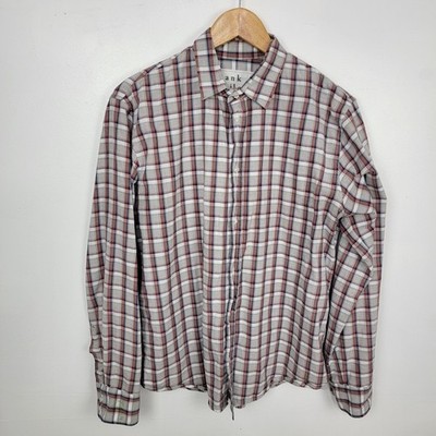Frank & Eileen Paul Shirt Men's M Cotton Classic Plaid Button Shirt Casual READ!