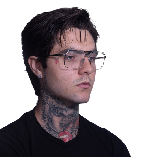 Pre-owned Cazal 7096-e-002 Black Silver Frame Clear Lens