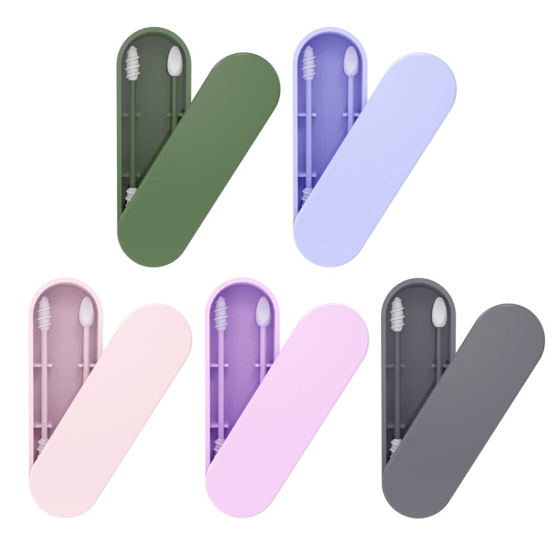 2pcs Silicone Cotton Swab Reusable Q-tips For Ears BPA Safe Soft Makeup Removal