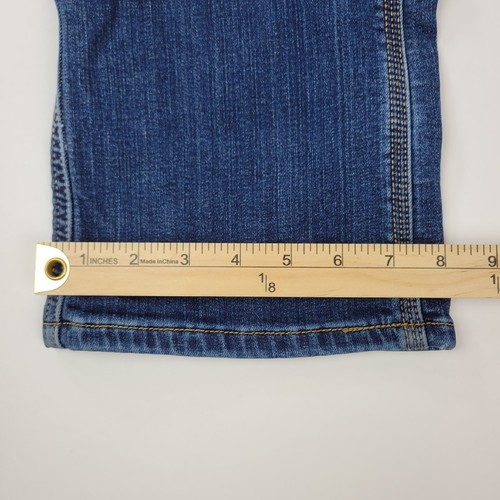 Carhartt Women's Size 4 Relaxed Fit Flannel Lined Straight Leg Denim Blue Jeans