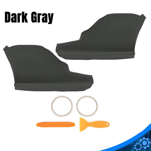 Пара Подходит для 2011-2016 2017 Honda Odyssey Дверные панели Подлокотник Виниловый чехол Отделка Серый