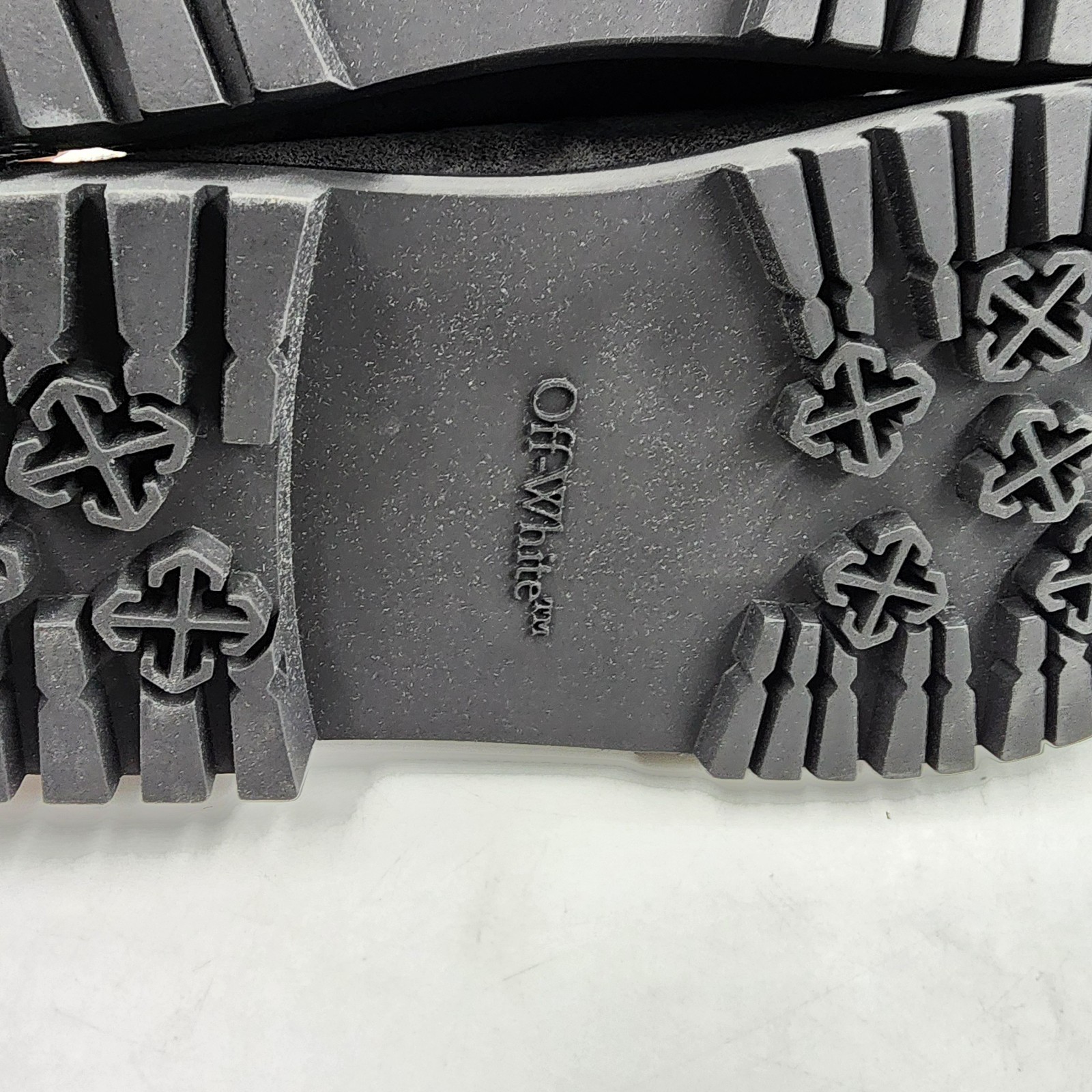 Off-White Metal Logo Slip On Mules Men's 41/8US Black/Silver Heel Embossed logo - Picture 10 of 22
