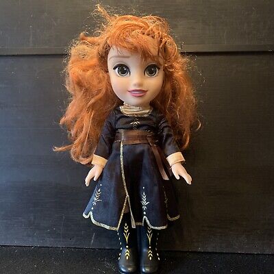 Jakks Pacific Disney Frozen 2 Anna Doll 14'' Talks Sings Black Dress Red Hair