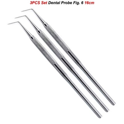 Dental Hygienist Explorer Probe 6 Tartar Remover Diagnostic Dentist Pick Tools