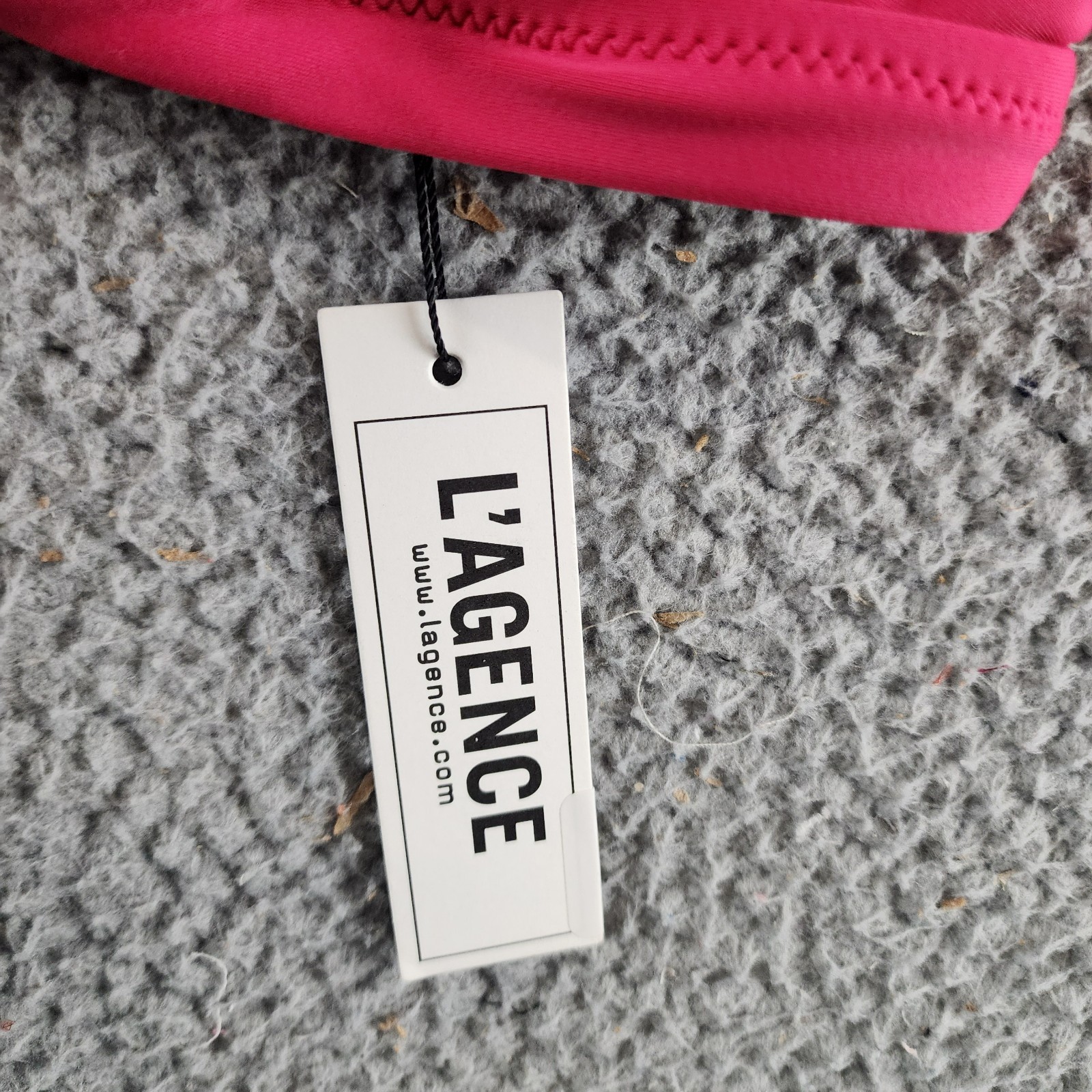 L'Agence Lexie Solid Over the Shoulder Bra Bikini Top Women's XS Berry Back Hook - Picture 5 of 14