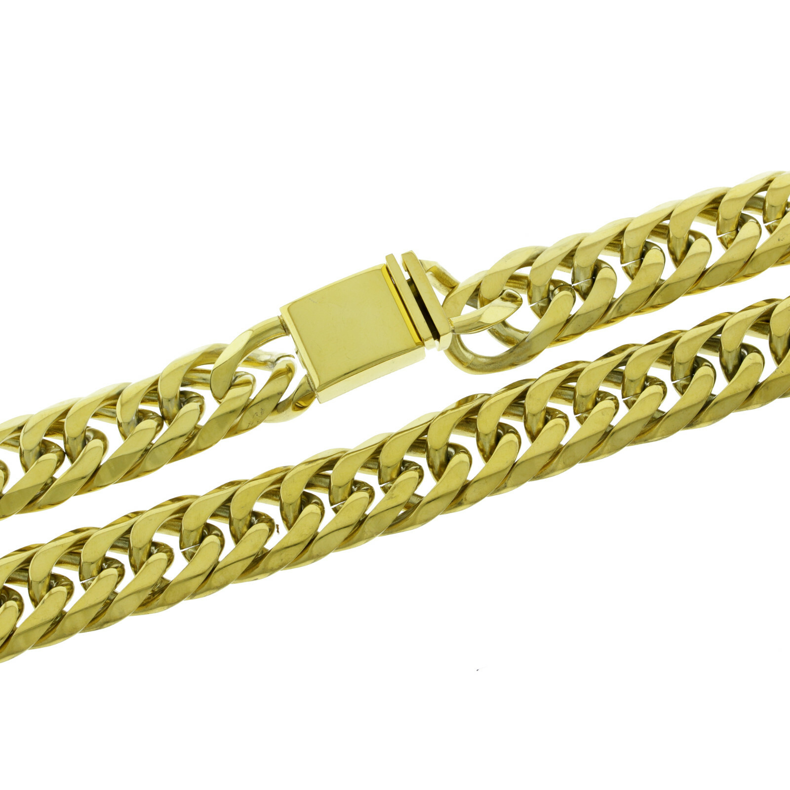 Tight Miami Cuban Link Men's Sollid 21MM 18K Gold Plated Choker Chain