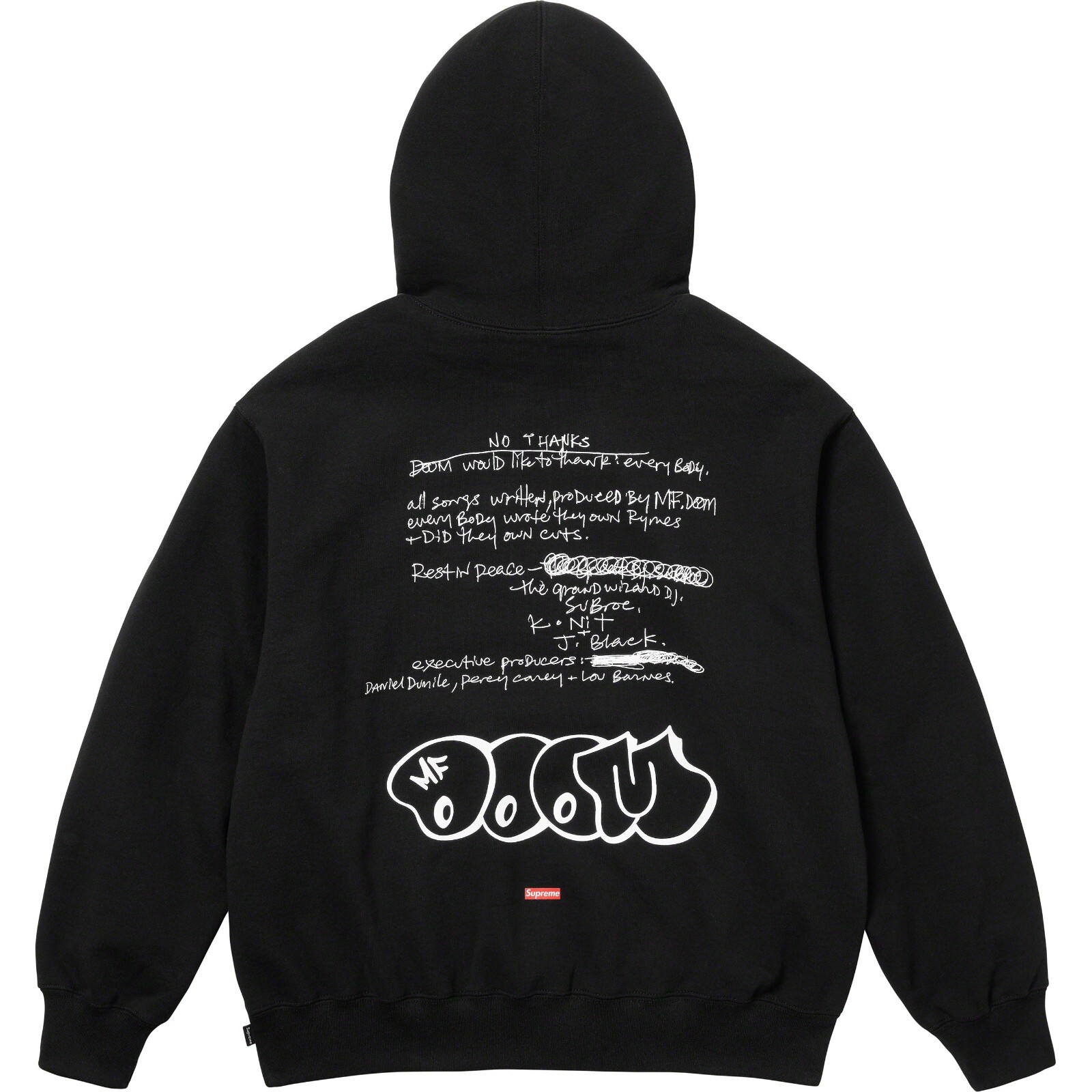 Pre-owned Supreme Mf Doom Hooded Sweatshirt Black (size Small)