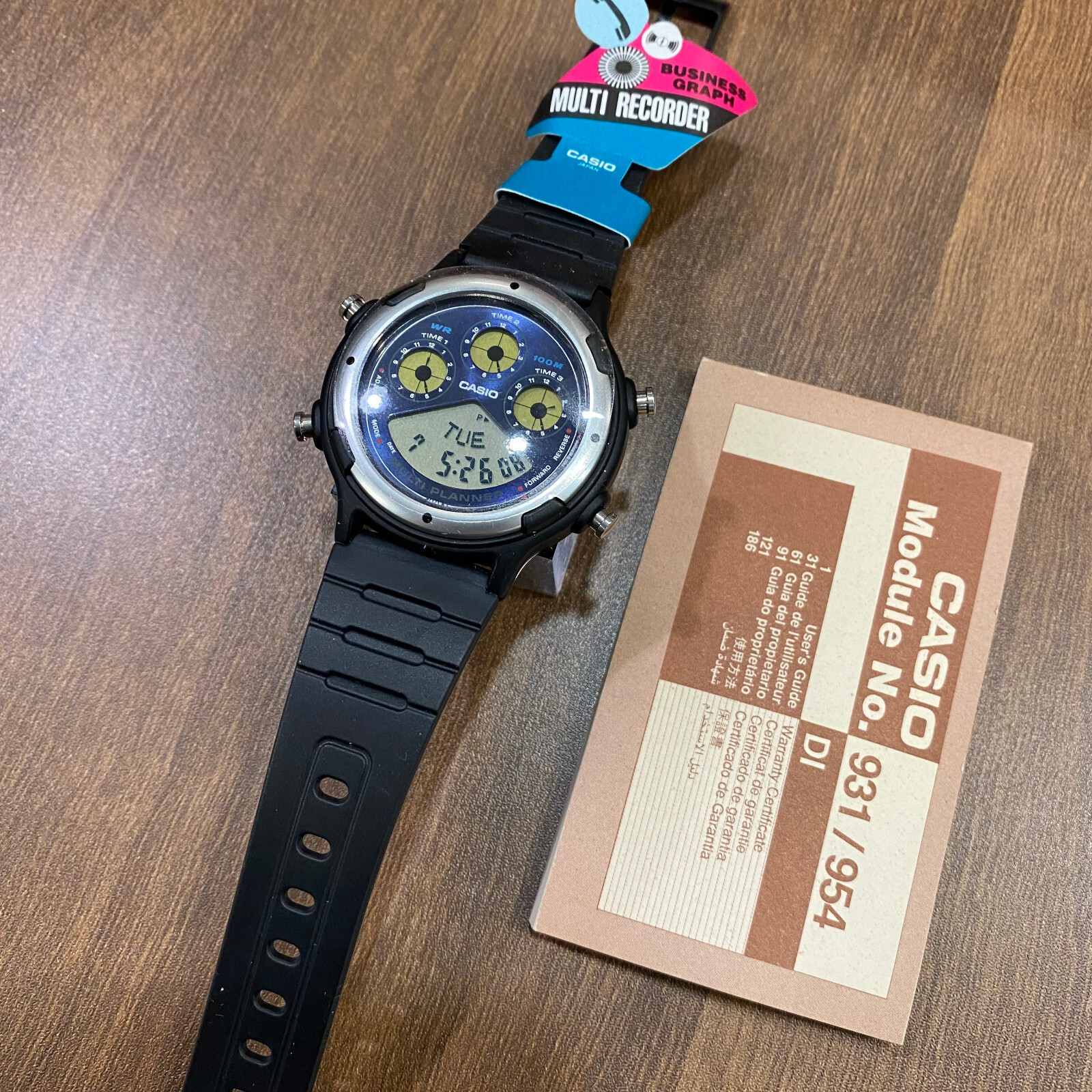 Casio BGP-20 Business Graph Rare Vintage Digital Watch NOS