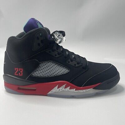 Nike Air Jordan 5 Retro Top 3 Shoes Black Red Grape CZ1786-001 Men's Size 8 New