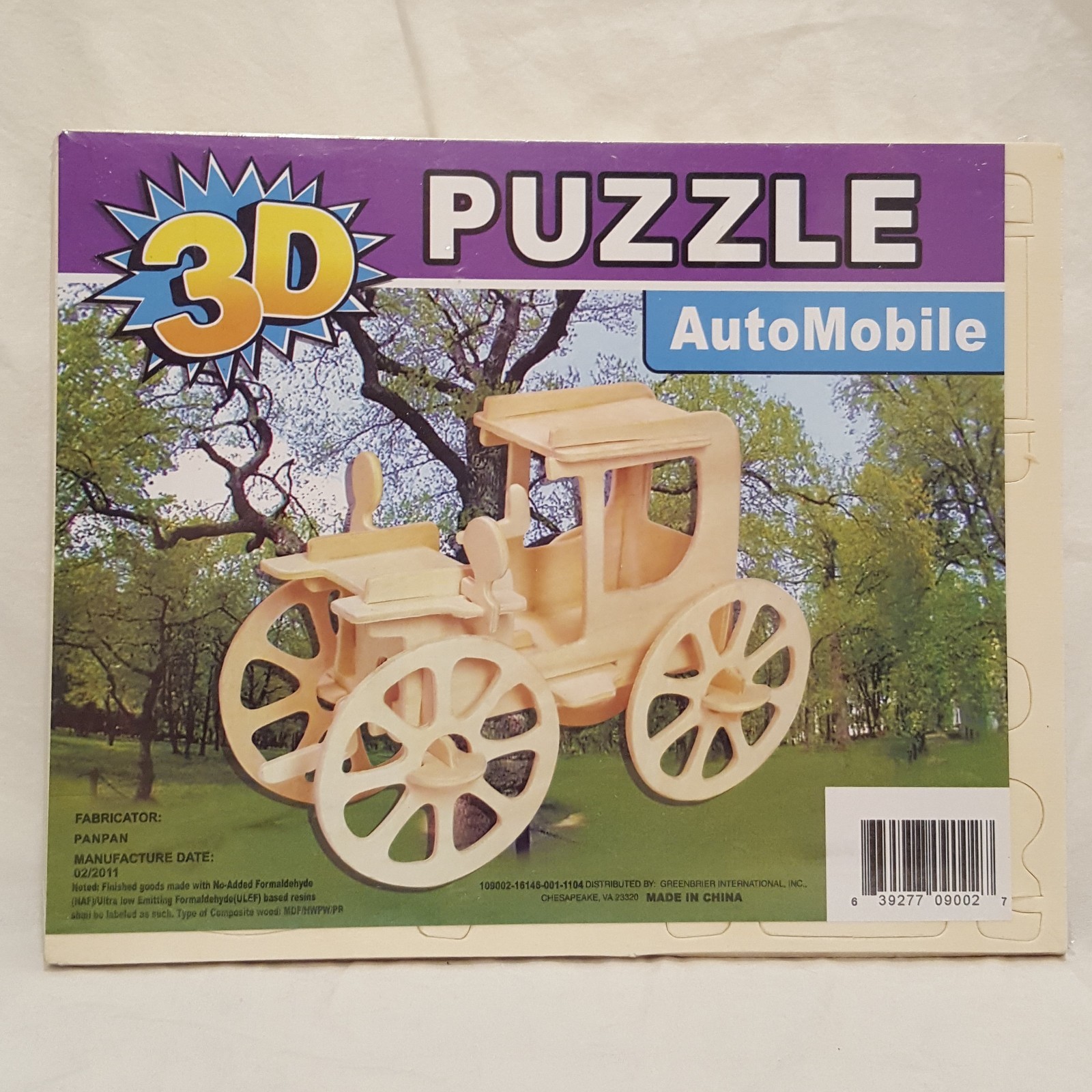 Puzzle 3D Wooden Jigsaw AutoMobile Car 2011 Sealed New 