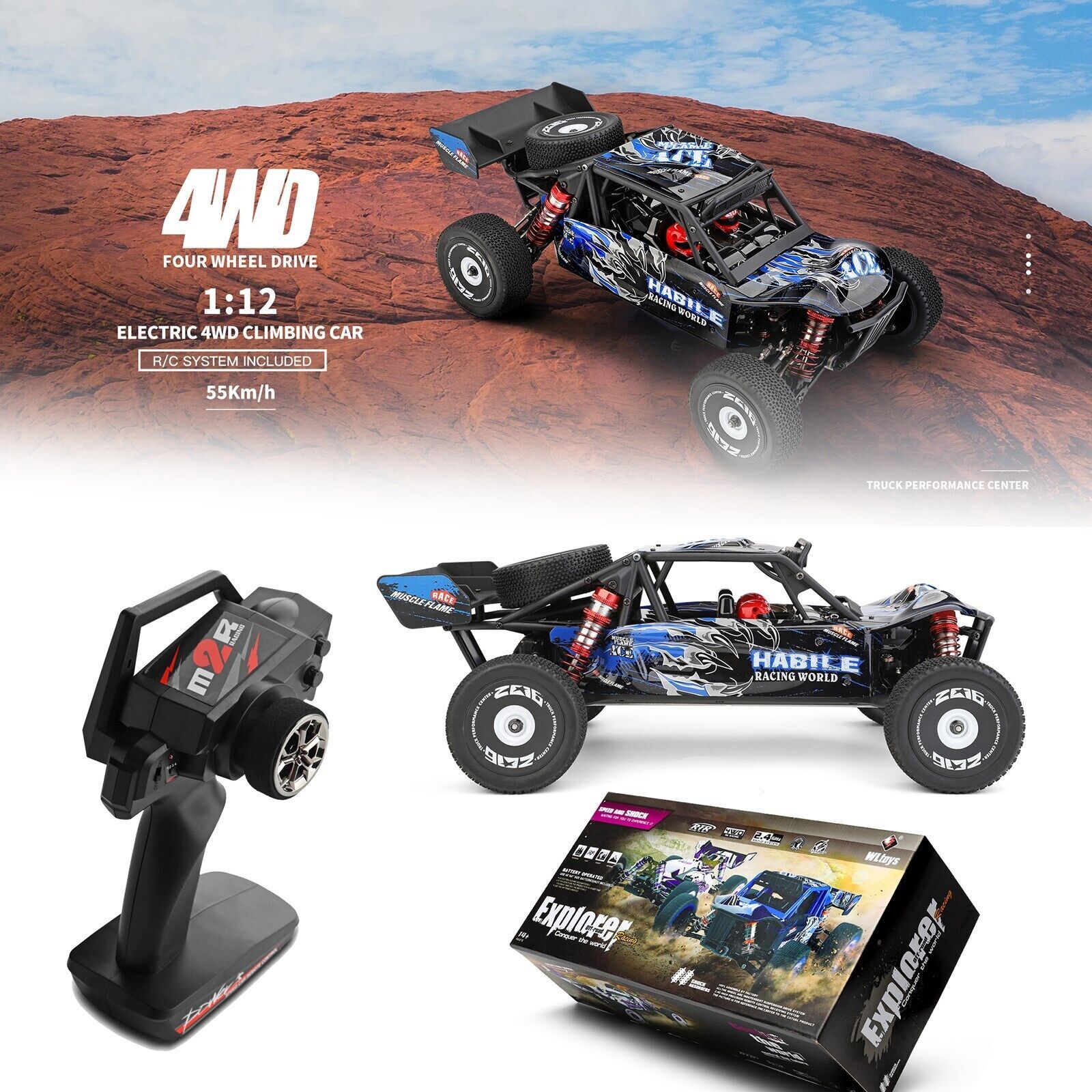 60km/h 1/12 2.4ghz Off-road Rtr Toy Giftl3