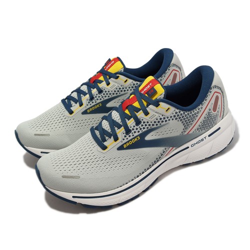 

Brooks Ghost 14 Grey Navy White Мужская спортивная обувь для бега Кроссовки 1103691D-029, Ghost 14