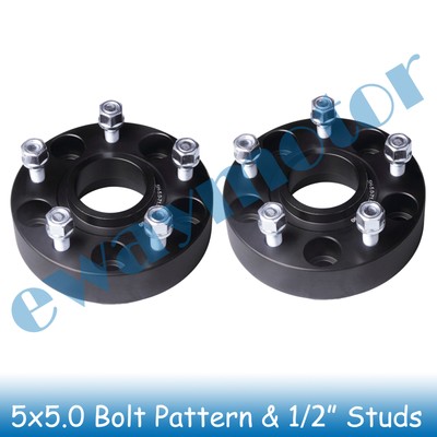 15quot Black Hubcentric Wheel Spacers 5x5 with 12quot Studs for Jeep Grand Cherokee