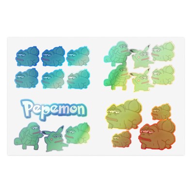 Unique Pokemon Pepe Sticker Sheets