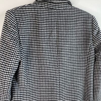 Pre-owned Reformation Double Breasted Wool York Plaid Gingham Long Coat Size Xl In Multicolor