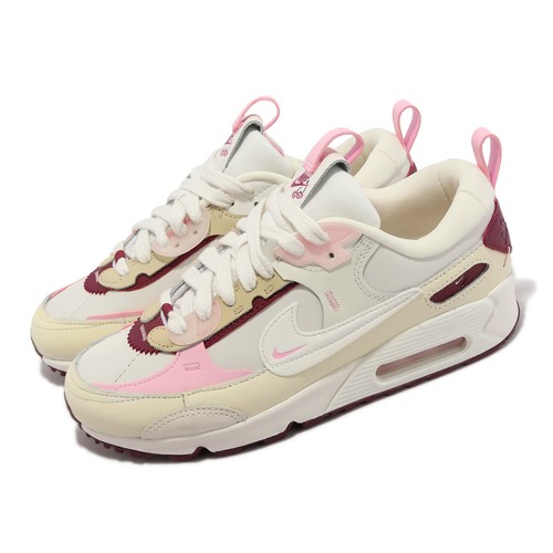 

Женские повседневные кроссовки Nike Wmns Air Max 90 Futura Valentines Day Sail Red FD4615-111, Цвет слоновой кости, Wmns Air Max 90 Futura