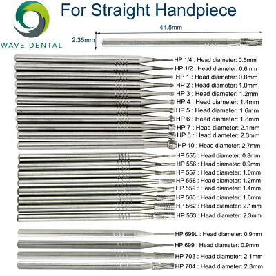 Wave Dental Carbide Bur HP for Low Speed Straight Handpiece MIDWEST Prima 44.5mm