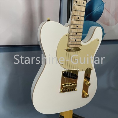 6 String TL Electric Guitar Solid Body Maple Fretboard Gold Part SS Pickup