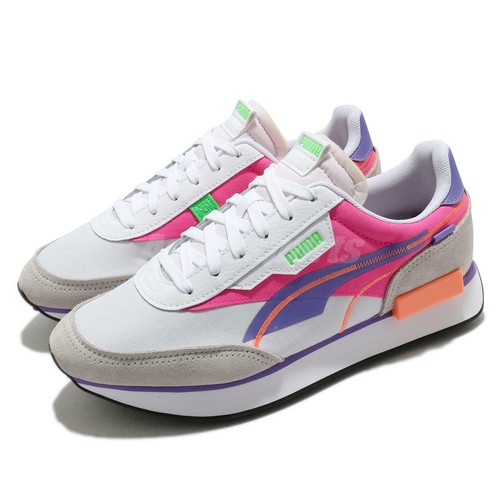 

Женские повседневные кроссовки Puma Future Rider Twofold SD White Purple Pink Green 381052-03, Белый, Future Rider Twofold Sd