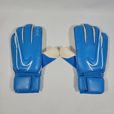 NEW NIKE BLUE GK Gunn Cut Promo EDITION Lights Pack GOALKEEPER GLOVES SIZE 9.5