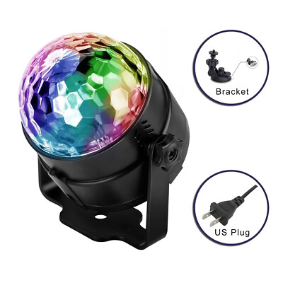 LED Mini Magic Disco Ball RGB Rotating Stage Light Party DJ Club Sound Activated