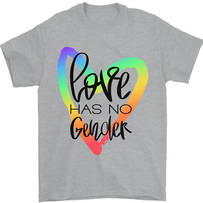 LGBT Love Non Ha Genere Maglietta Da Uomo Gay Pride Day 100% Cotone
