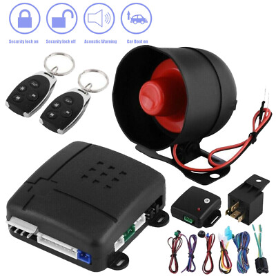 Universal Car Alarm System Security Keyless Entry System with 2 Key Fobs U1K9