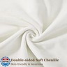 decorUhome Christmas Couch Throw Pillow Covers 16x16 Set of 2, Decorative Soft Euro Velvet Neutral Chenille Pillow Covers with Elegant Design for Sofa Bed Living Room Home Decor, Cream White