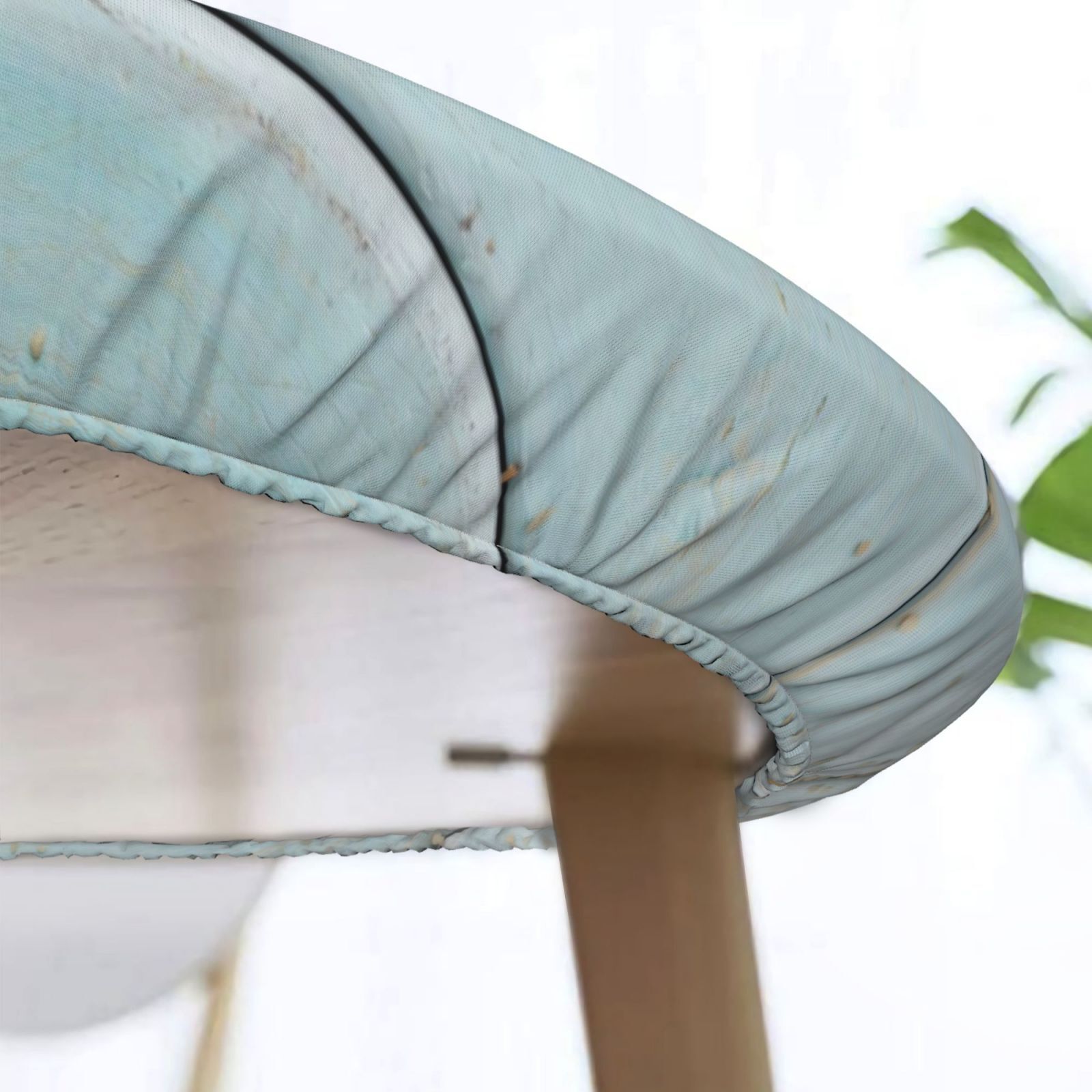 Round Tablecloth Elastic Edged Polyester Table Cover Waterproof Home Decorative