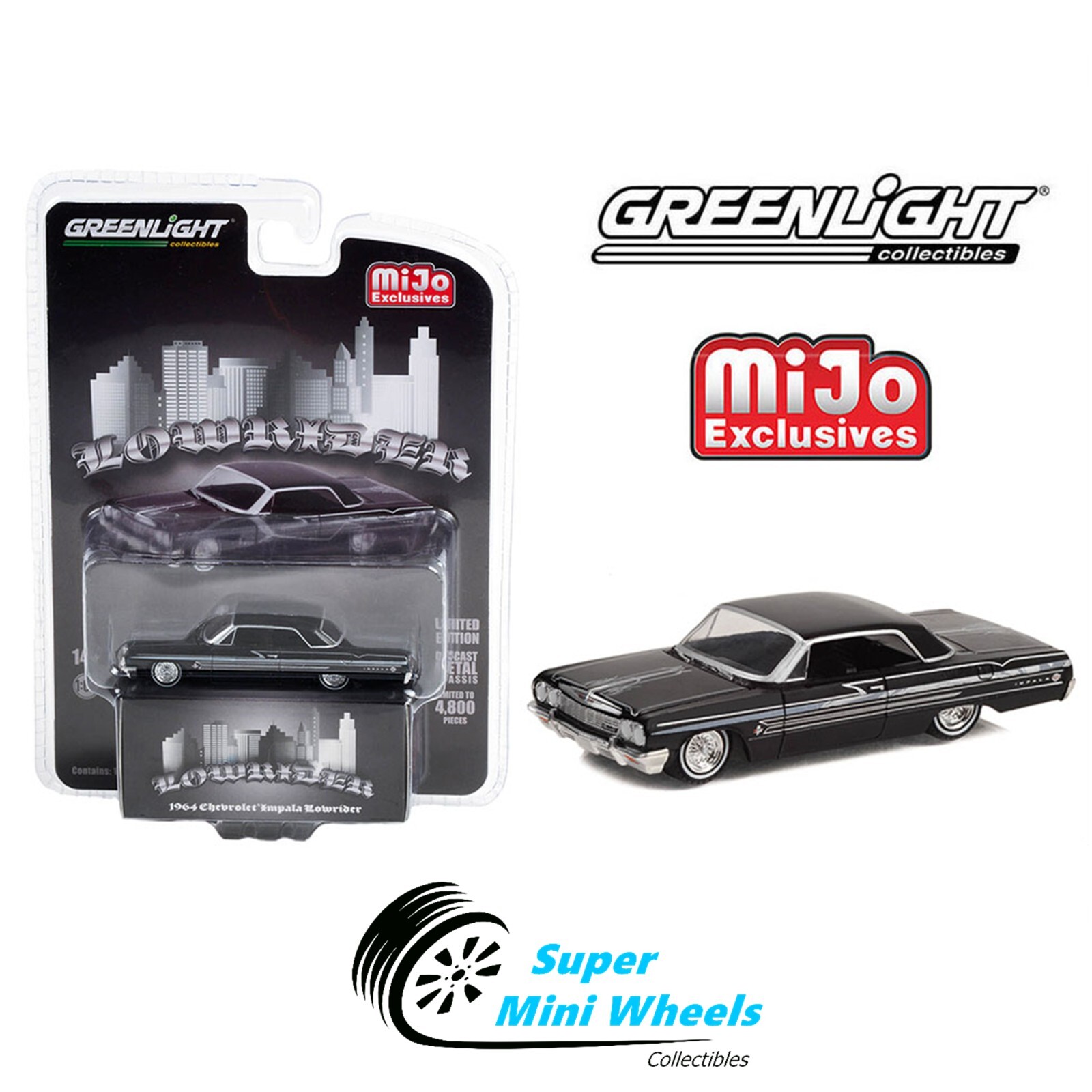 Greenlight 1:64 Lowrider 1964 Chevrolet Impala SS – Black