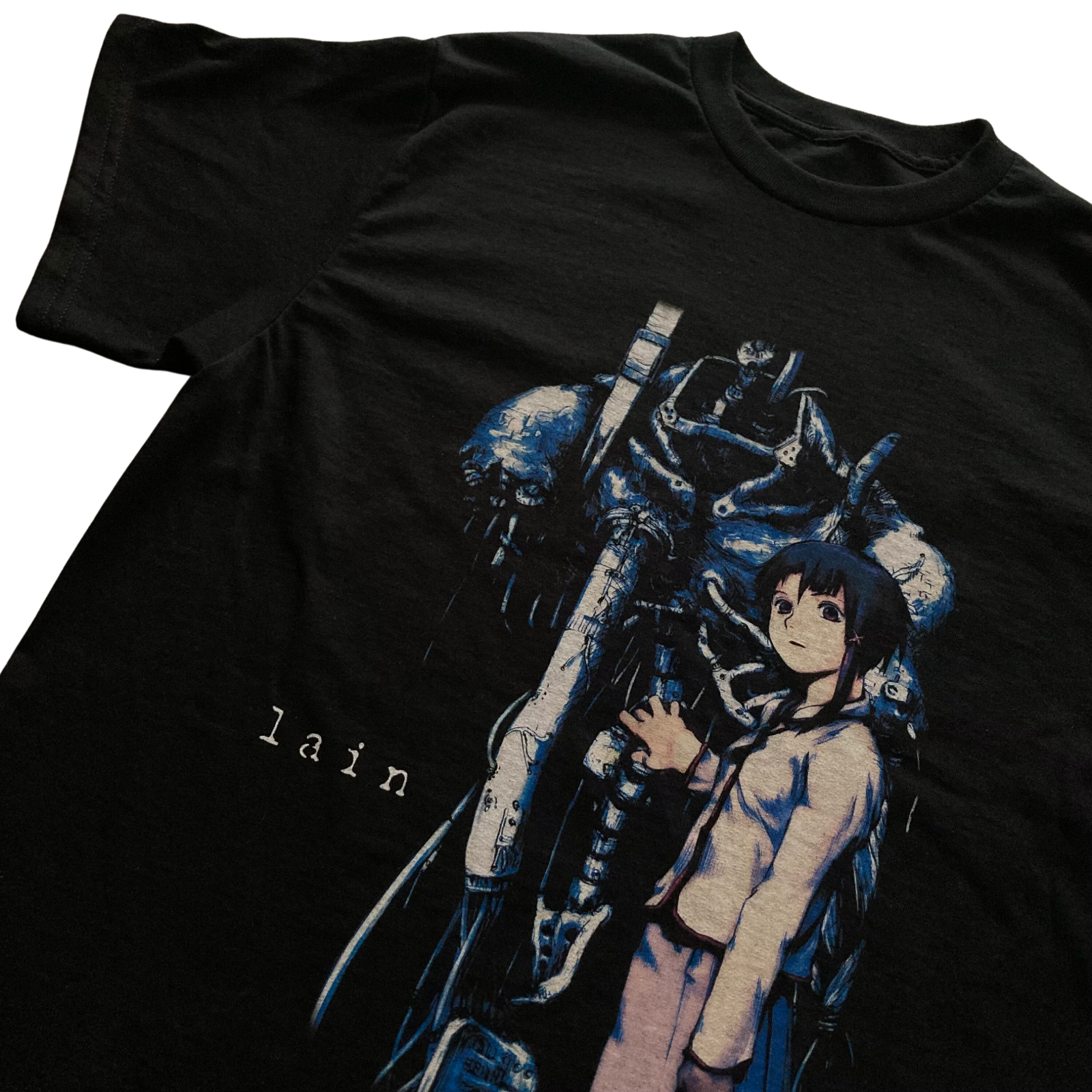 SERIAL EXPERIMENTS LAIN ANIME UNISEX BLACK - GILDAN t-shirt SERIAL EXPERIMENTS LAIN ANIME UNISEX BLACK - GILDAN t-shirt